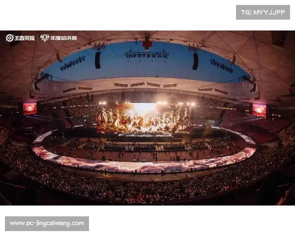 决赛现场观众齐声呐喊，冠军战队捧杯瞬间情感爆发